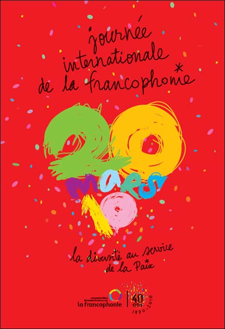 Affiche Jour de la Francophonie le 20 mars 2010