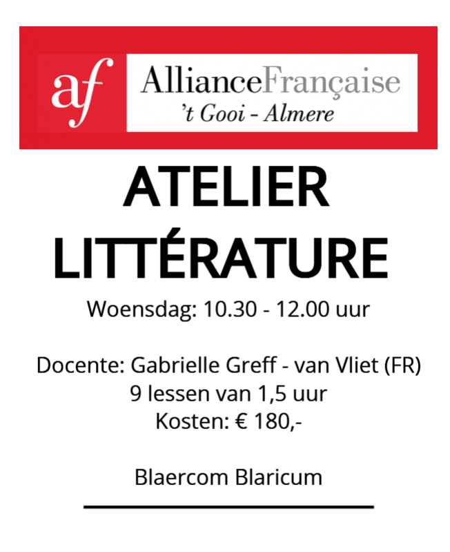 Atelier Littérature B2/C seizoen 26-27
