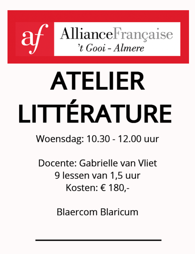 Atelier Littérature B2/C seizoen 25-26