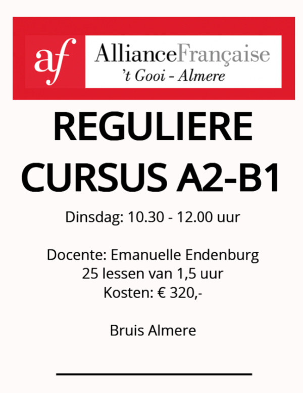 A2/B1 Bruis Almere dinsdag 10:30-12:00 seizoen 25-26