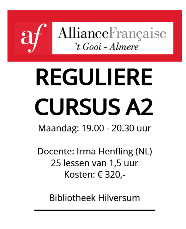 A2 Bibliotheek Hilversum maandag 19:00-20:30 seizoen 26-27