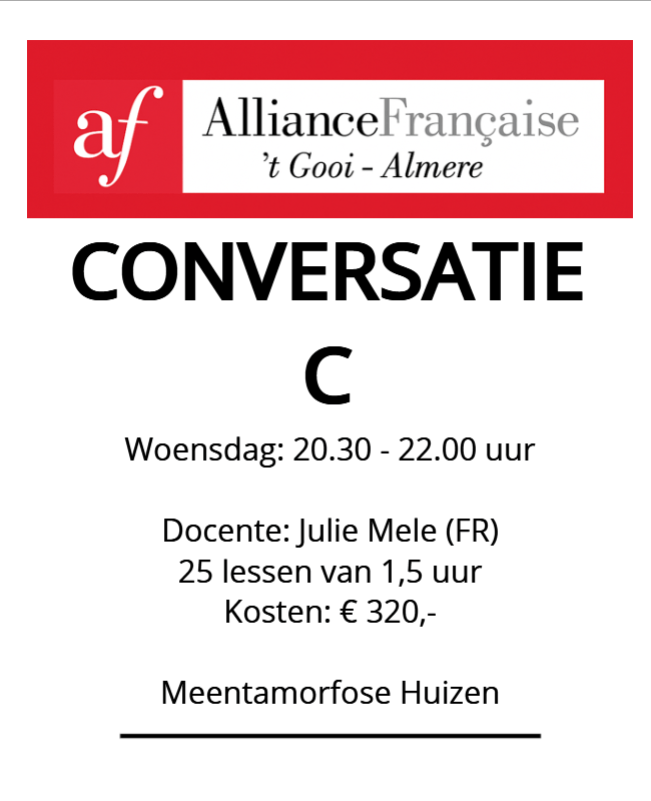 C Meentamorfose Huizen woensdag 20:30-22:00 seizoen 26-27