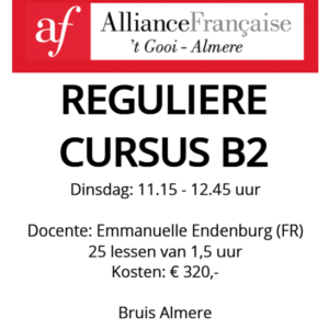 B2 Almere dinsdag 11:15-12:45 seizoen 26-27
