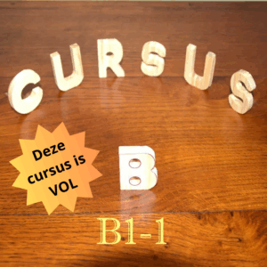Cursus B1-1 Maandag 18.30-20.00u Hart-Haarlem
