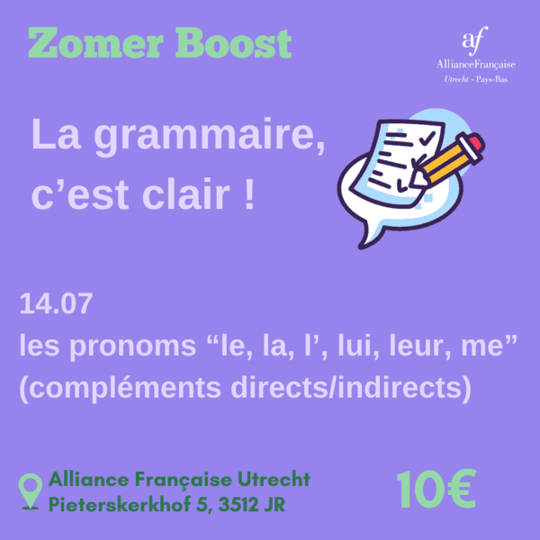 Grammaire : Pronoms personnels directs et indirects