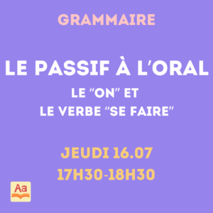 Grammaire : le passif